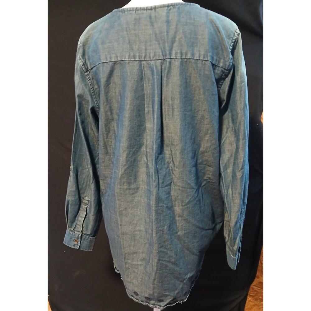 Tantrums Jean Beaded Embroidered Long Sleeve Blouse Small - Picture 3 of 11